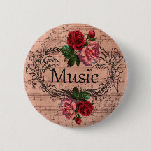 Vintage floral para o amor da música
