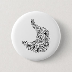 Bóton Redondo 5.08cm Vintage Gastroenterology - presente gastroenterolo