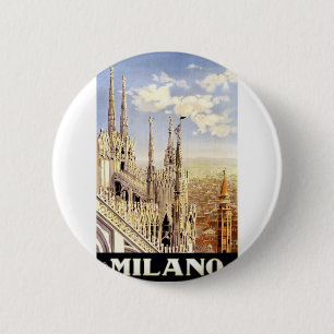 Bóton Redondo 5.08cm Vintage Milano Viagem