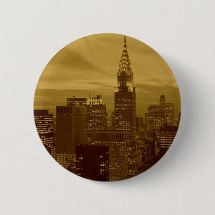 Bóton Redondo 5.08cm Vintage New York Manhattan