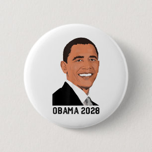 Bóton Redondo 5.08cm Vintage Obama 2028 Engraçado Eleição Política Patr
