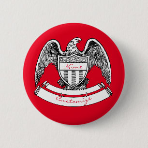 Bóton Redondo 5.08cm Vintage Patriotic Eagle PlaqueThunder_Cove