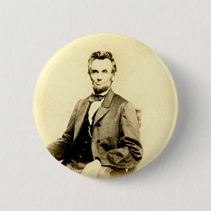 Bóton Redondo 5.08cm VINTAGE RARO do presidente Abraham Lincoln