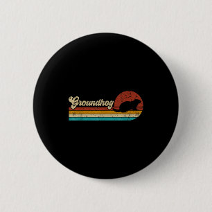Bóton Redondo 5.08cm Vintage Retro Groundhog Para Homens Mulheres Crian