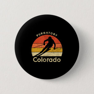 Bóton Redondo 5.08cm Vintage Ski Purgatory Colorado Mountain