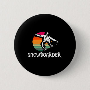 Bóton Redondo 5.08cm Vintage Snowboarder Retro Snowboard Winter Extreme