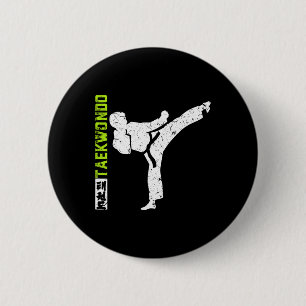 Bóton Redondo 5.08cm Vintage Taekwondo The Kick