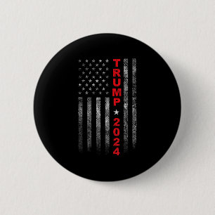 Bóton Redondo 5.08cm Vintage U.A. Bandeira Americana Trump 2024