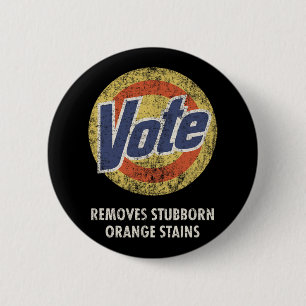 Bóton Redondo 5.08cm Vintagem de Diversão Detergente de Voto Anti-Trump