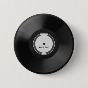 Bóton Redondo 5.08cm Vinyl.Record