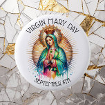 Bóton Redondo 5.08cm Virgem Maria Day | 8 de setembro<br><div class="desc">Botões religiosos para seus membros da igreja. Virgin Mary Day é 8 de setembro.</div>