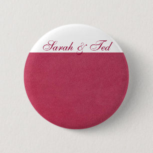 Bóton Redondo 5.08cm Vista de couro rosa