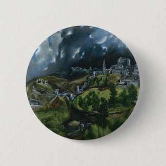 Bóton Redondo 5.08cm Vista de Toledo, El Greco