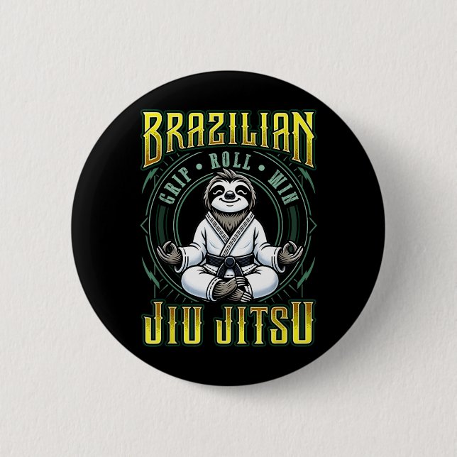 Bóton Redondo 5.08cm Vitória no Rolamento de Pegada de Jiu-Jitsu - Medi (Frente)