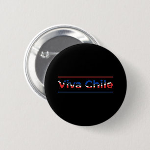 Bóton Redondo 5.08cm Viva Chile - Arte Orgulhosa de Bandeira Chilena