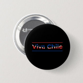 Bóton Redondo 5.08cm Viva Chile - Arte Orgulhosa de Bandeira Chilena