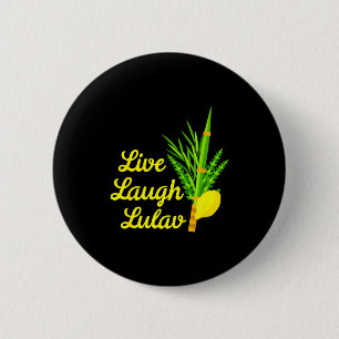 Bóton Redondo 5.08cm Viva Ria Lulav Etrog Feliz Sukkot Judaico Sukkah