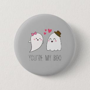 Bóton Redondo 5.08cm Você é minha Cinza de Boo Halloween Kawaii Ghost C