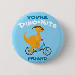 Bóton Redondo 5.08cm Vocês são Namorados de dino engraçados e engraçado