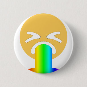 Bóton Redondo 5.08cm vômito do arco-íris emoji