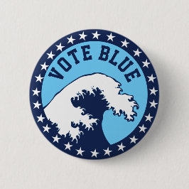 Bóton Redondo 5.08cm VOTAÇÃO BLUE Democrata Blue Wave Política