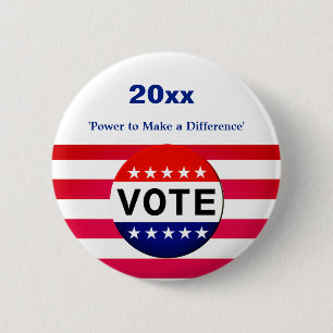 Bóton Redondo 5.08cm Votação - Campanha - Poder