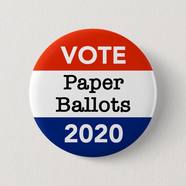 Bóton Redondo 5.08cm Votação em Boletins 2020 Eleição Presidencial (Frente)