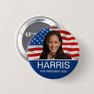 Bóton Redondo 5.08cm VOTAÇÃO Harris Pelo Presidente 2024