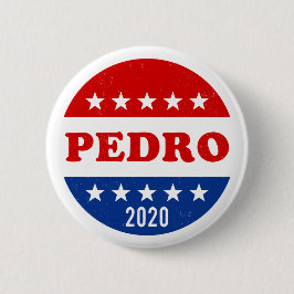 Bóton Redondo 5.08cm Votação na eleição do eleitor Pedro 2020