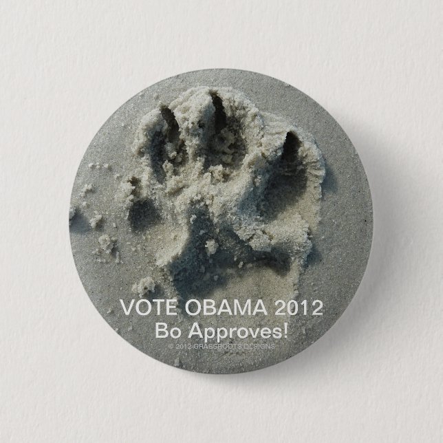 BÓTON REDONDO 5.08CM VOTAÇÃO OBAMA 2012 BO APROVA! (Frente)