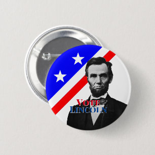 Bóton Redondo 5.08cm Votação para Abraham Lincoln