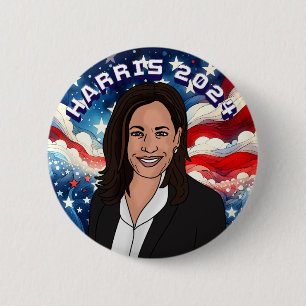 Bóton Redondo 5.08cm Votação para Kamala Harris 2024
