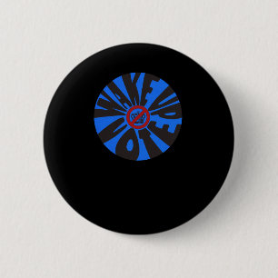 Bóton Redondo 5.08cm Votar Azul Democrata Anti-Trump