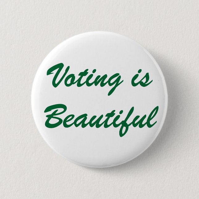 Bóton Redondo 5.08cm Votar é bonita (Frente)