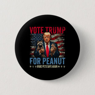 Bóton Redondo 5.08cm Votar Trump Para O Peanut O Esquilo Torna Os Anima