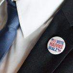 Bóton Redondo 5.08cm Vote Harris Walz Flag Democrata Americano Donkey<br><div class="desc">Vote nos botões Harris Walz com a bandeira americana e democrata burro em vermelho,  branco e azul. Kamala Harris e Tim Walz para presidente e vice-presidente como candidatos do partido democrático neste design legal e patriótico para as eleições de 2024.</div>