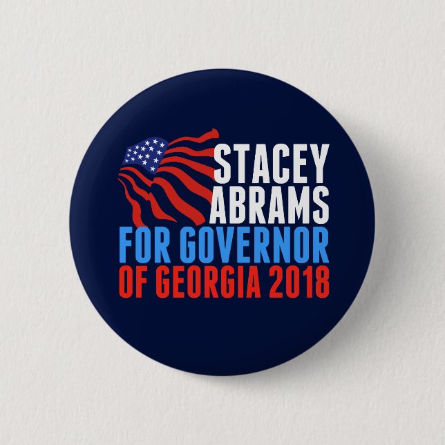 Bóton Redondo 5.08cm Vote Stacey Abrams para a Geórgia Governador 2018 (Frente)