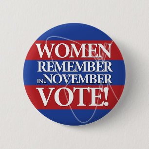 Bóton Redondo 5.08cm Voto das mulheres - recorde em novembro - botão