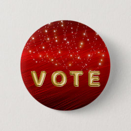Bóton Redondo 5.08cm Voto em Cascata Estrela Escarlate