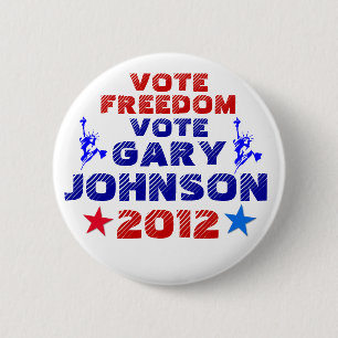 Bóton Redondo 5.08cm Voto Gary Johnson 2012