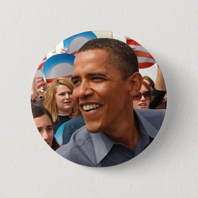Bóton Redondo 5.08cm Voto Obama -08 ' - (Frente)