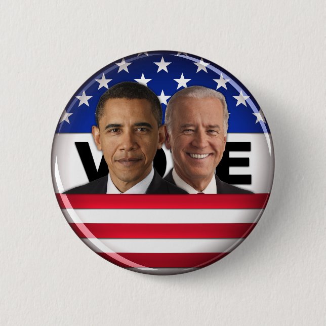 Bóton Redondo 5.08cm Voto Obama & Biden (Frente)