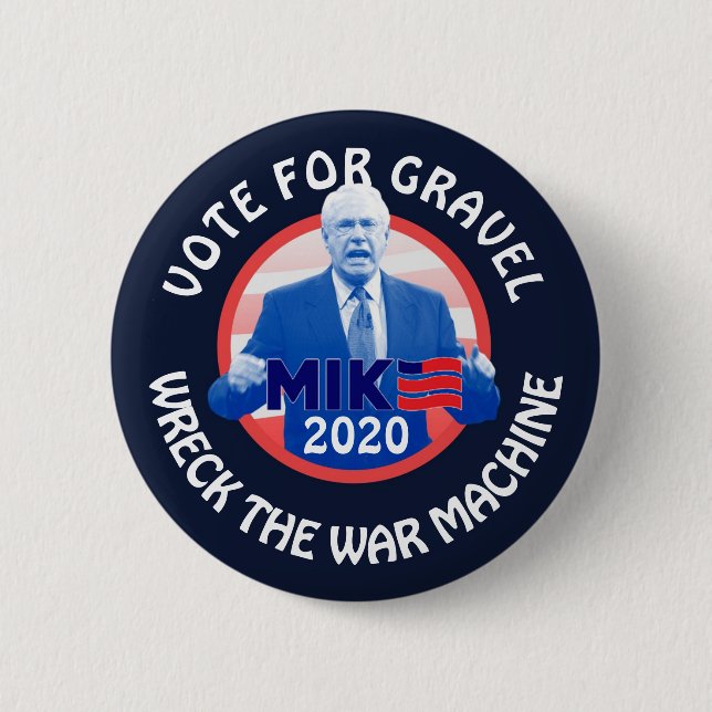 Bóton Redondo 5.08cm Voto para Mike Gravel 2020 (Frente)