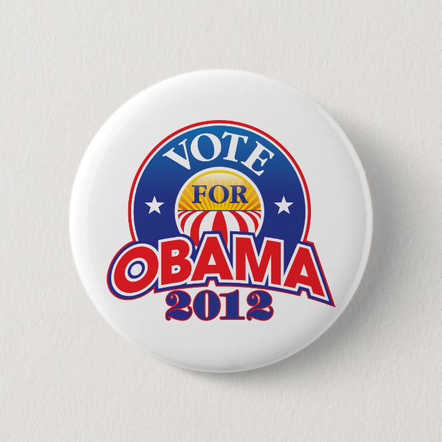 Bóton Redondo 5.08cm Voto para Obama 2012 (Frente)