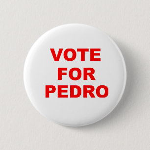Bóton Redondo 5.08cm Voto para Pedro