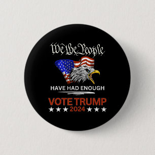 Bóton Redondo 5.08cm Voto Pró-Republicano Trump 2024 Que As Pessoas Têm