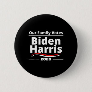 Bóton Redondo 5.08cm Votos Familiares Biden Harris - 2020 Apoio à Famíl