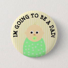 Bóton Redondo 5.08cm Vou ser um botão de Pai