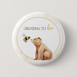 Bóton Redondo 5.08cm Vovó de Honeycomb para Chá de fraldas de Urso Bebê