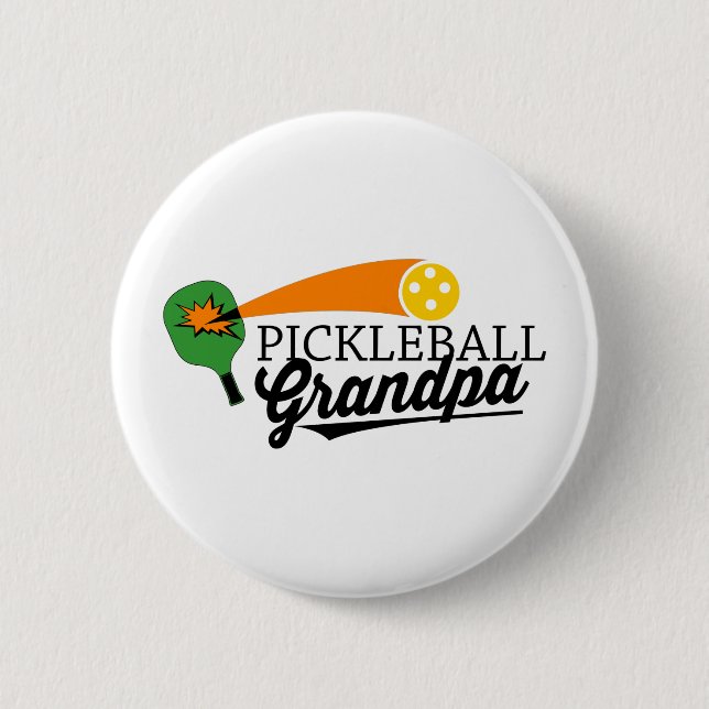 Bóton Redondo 5.08cm Vovô de Pickleball (Frente)